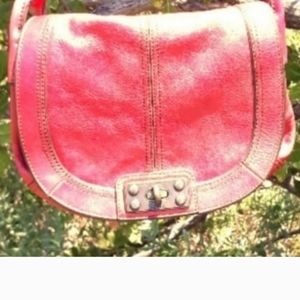 Saved For Autumn.   Red leather crossbody fossil handbag